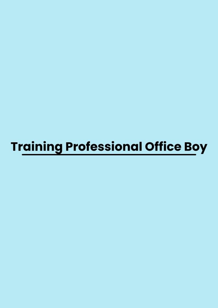 pelatihan Professional Office Boy online
