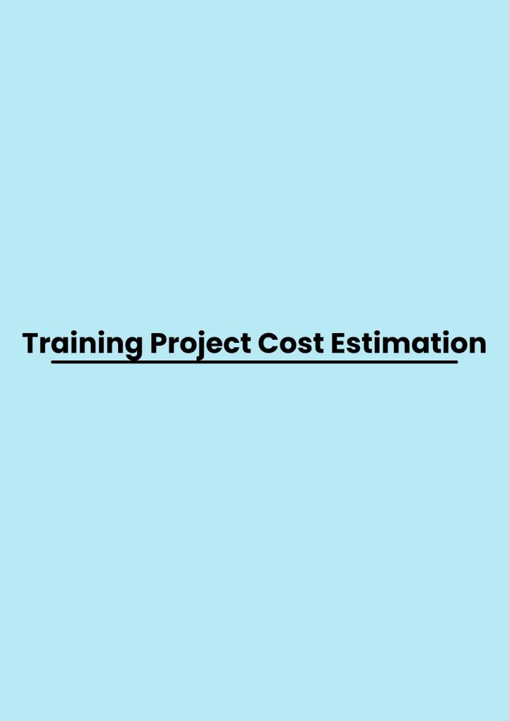 pelatihan Project Cost Estimation online