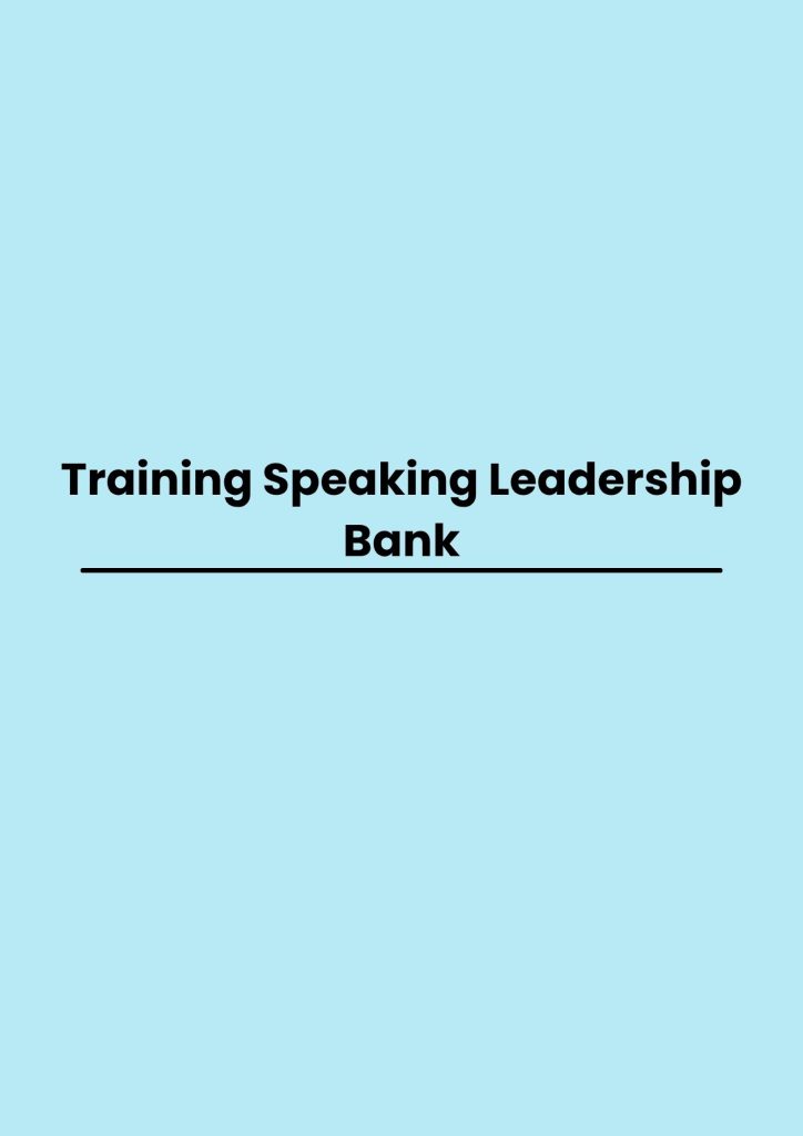 pelatihan Speaking Leadership Bank online