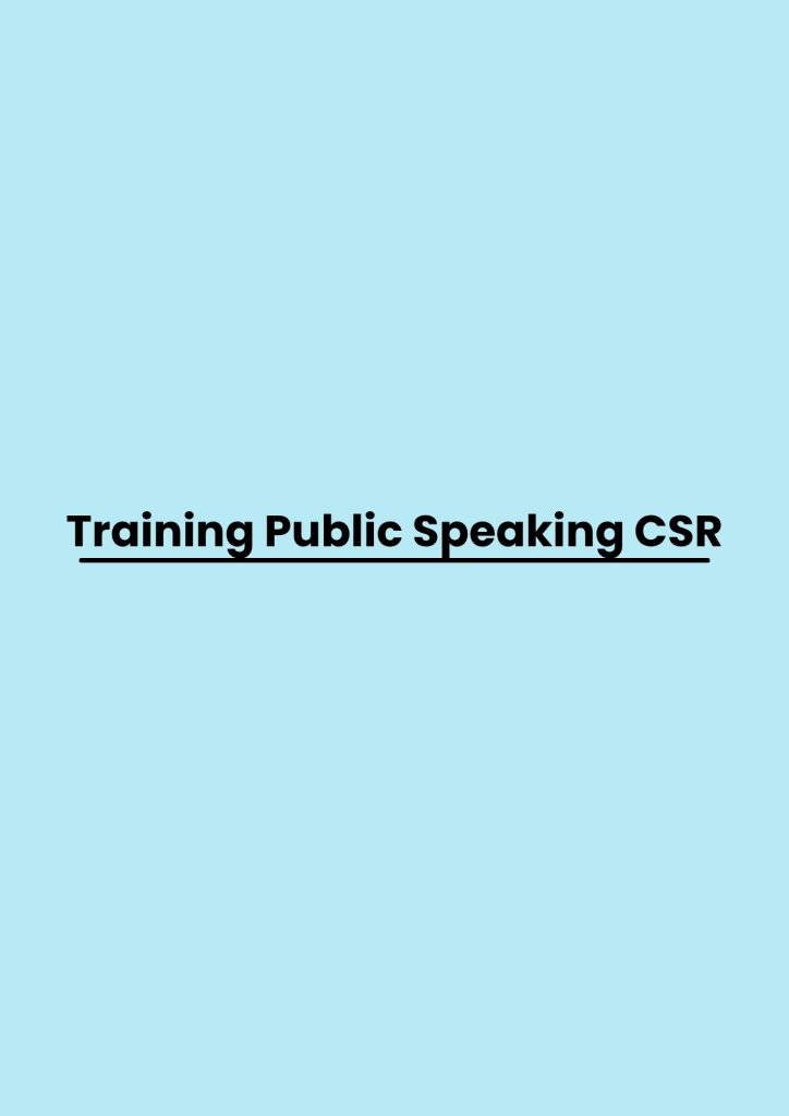 pelatihan Public Speaking CSR online