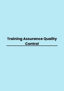 Training Assurance Quality Control pelatihan Assurance Quality Control online