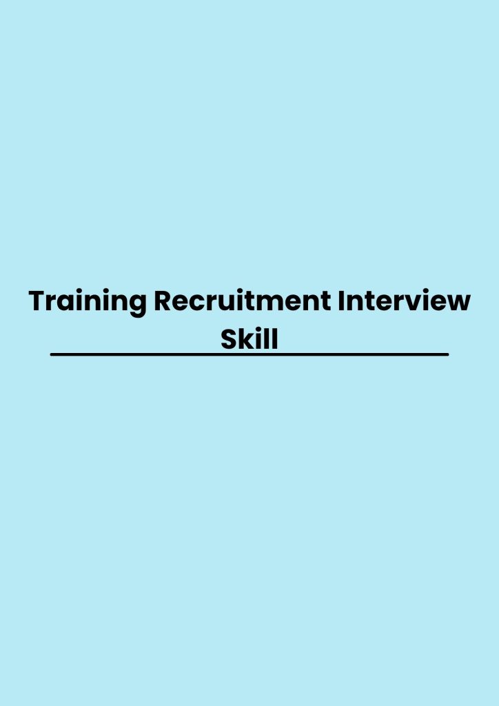 pelatihan Recruitment Interview Skill online