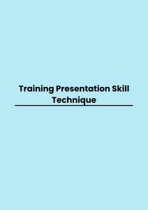pelatihan Presentation Skill Technique online