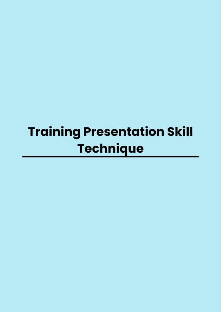 pelatihan Presentation Skill Technique online