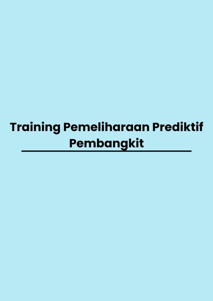 pelatihan Pemeliharaan Prediktif Pembangkit online