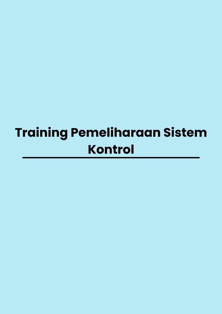 pelatihan Pemeliharaan Sistem Kontrol online