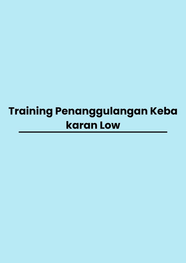 pelatihan Penanggulangan Kebakaran Low online