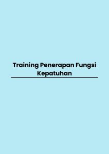 Training Penerapan Fungsi Kepatuhan pelatihan Penerapan Fungsi Kepatuhan online