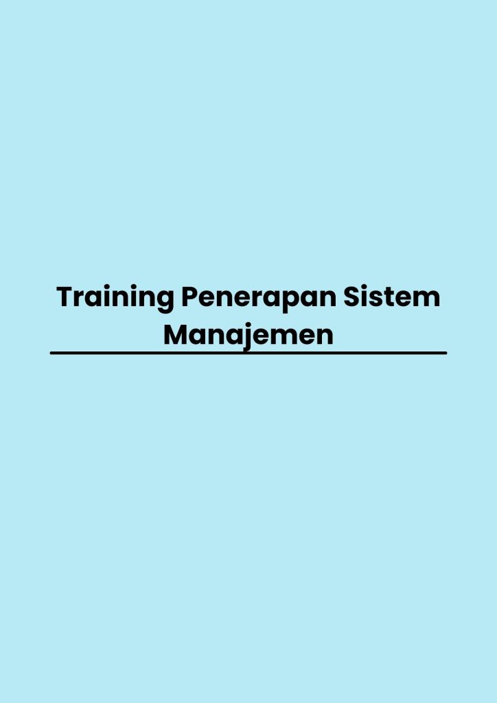 Training Penerapan Sistem Manajemen pelatihan Penerapan Sistem Manajemen online