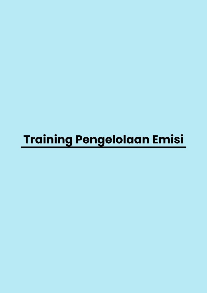 pelatihan Pengelolaan Emisi online