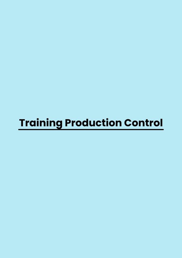 pelatihan Production Control online