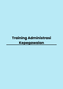 Training Administrasi Kepegawaian pelatihan Administrasi Kepegawaian di bali