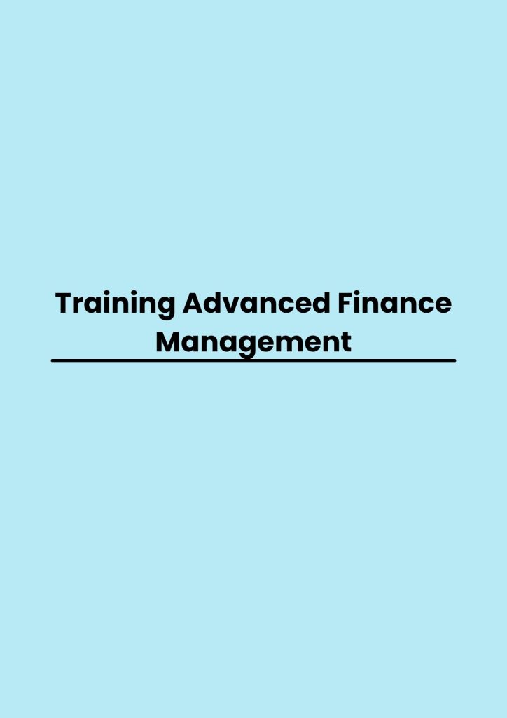 Training Advanced Finance Management pelatihan Advanced Finance Management online