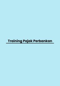 pelatihan Pajak Perbankan online