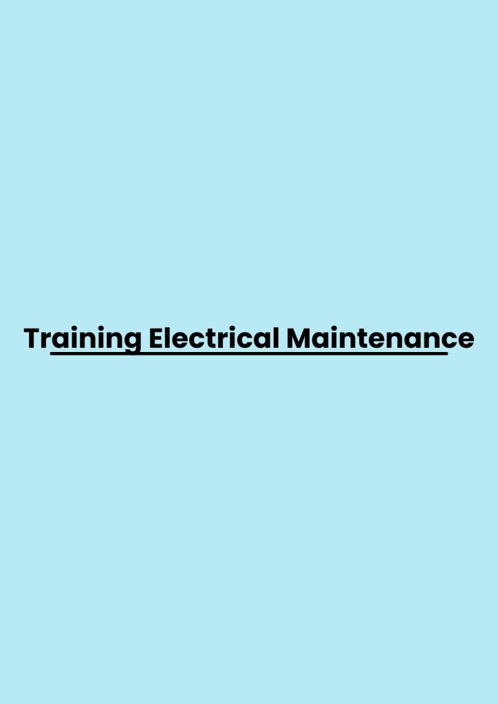 Training Electrical Maintenance pelatihan Electrical Maintenance online