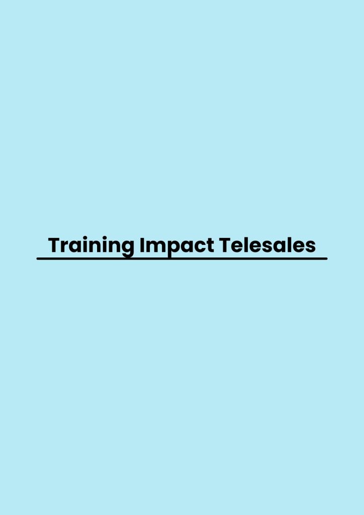 Training Impact Telesales pelatihan Impact Telesales online