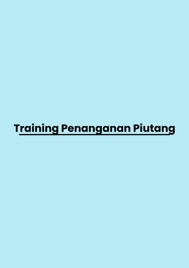 pelatihan Penanganan Piutang online