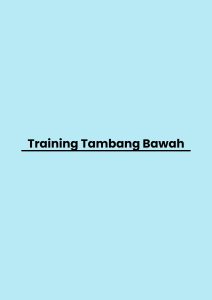 Training Tambang Bawah