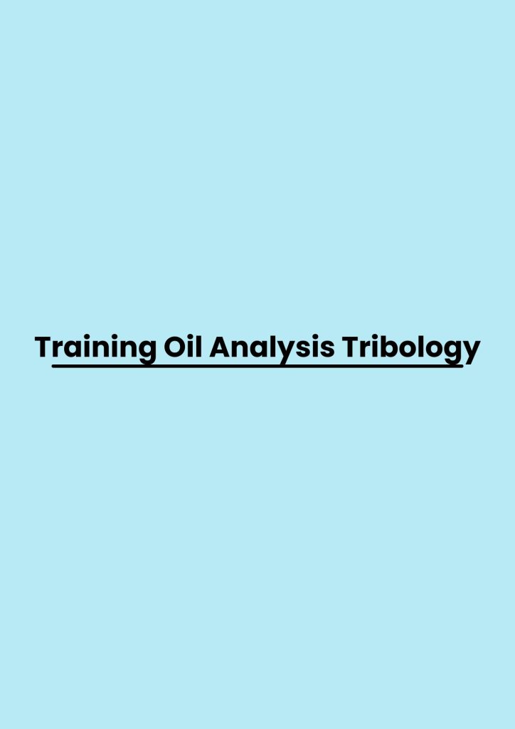 pelatihan Oil Analysis Tribology online