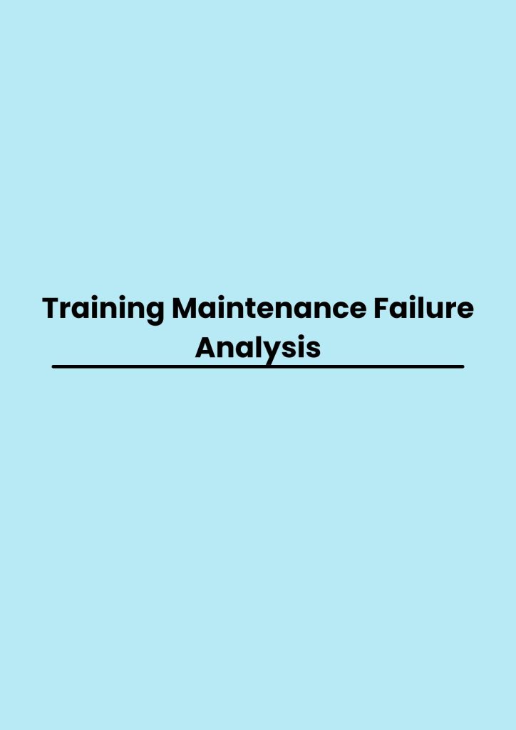 Training Maintenance Failure Analysis pelatihan Maintenance Failure Analysis online